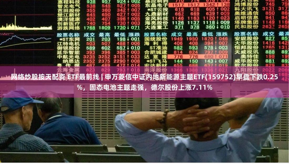 网络炒股按天配资 ETF最前线 | 申万菱信中证内地新能源主题ETF(159752)早盘下跌0.25%，固态电池主题走强，德尔股份上涨7.11%