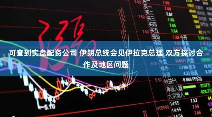 可查到实盘配资公司 伊朗总统会见伊拉克总理 双方探讨合作及地区问题